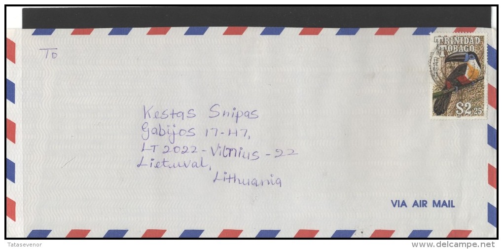 TRINIDAD & TOBAGO Brief Postal History Envelope Air Mail TT 010 Birds - Trindad & Tobago (1962-...)