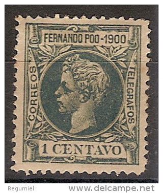 Fernando Poo 079 (*) Alfonso XIII. 1900. Sin Goma - Fernando Poo