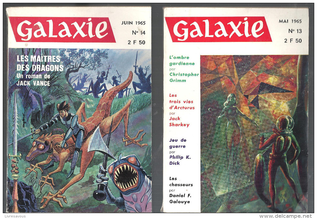 Science Fiction Lot De 6 Galaxie Du N°9 Au 14 De 1965 En Bon état - Marabout SF