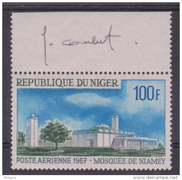 NIGER  MOSQUEE DE  NIAMEY.  ISLAM  YVERT N°PA67   **MNH  +SIGNATURE   Réf  5991 - Islam