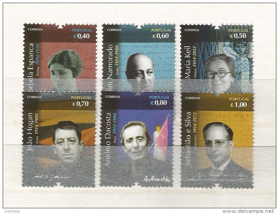 Portugal 2014  Mi.Nr. 3910 / 3915 , Vultos Da Historia E Da Cultura  - Postfrisch / MNH / (**) - Ungebraucht