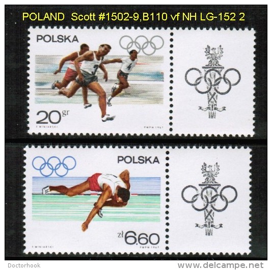 POLAND   Scott  # 1502-9,B110**  VF MINT NH - Unused Stamps