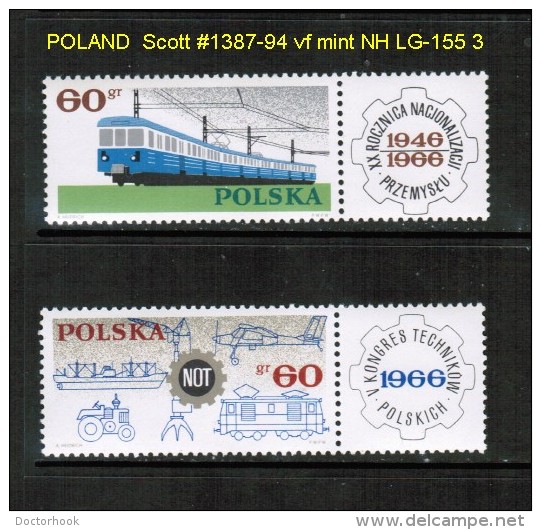 POLAND   Scott  # 1387-94**  VF MINT NH - Nuovi