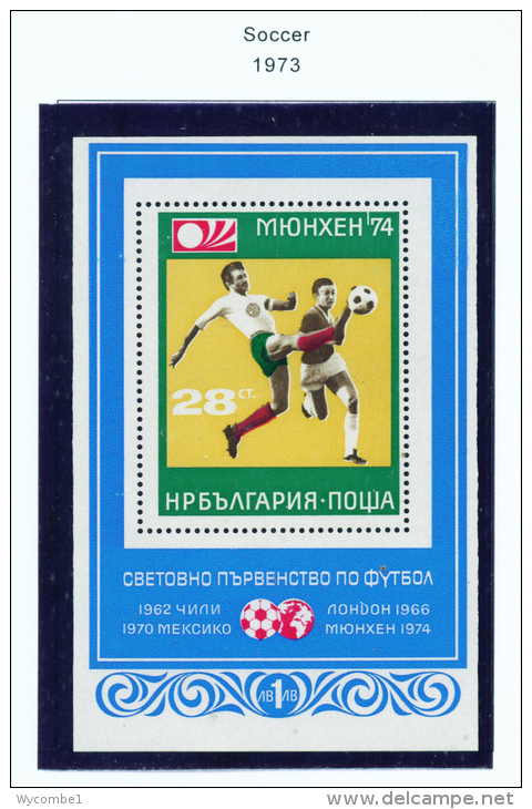 BULGARIA  -  1973  Football World Cup  Miniature Sheet  Unmounted Mint - Unused Stamps