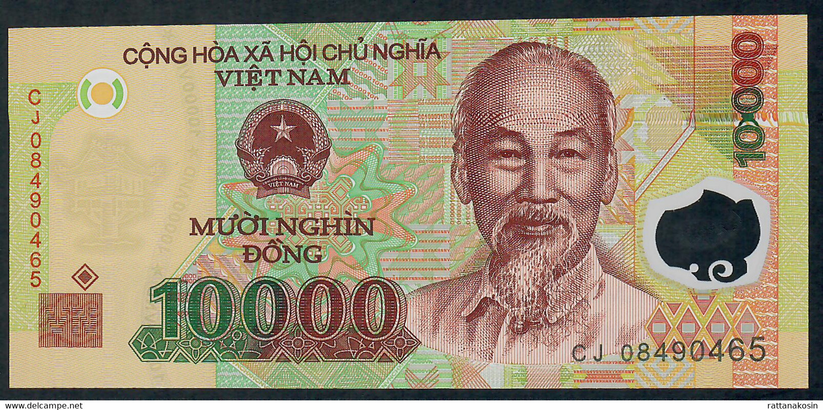 VIETNAM  P119c  10.000  DONG   2008   Dated 2008   UNC. - Vietnam