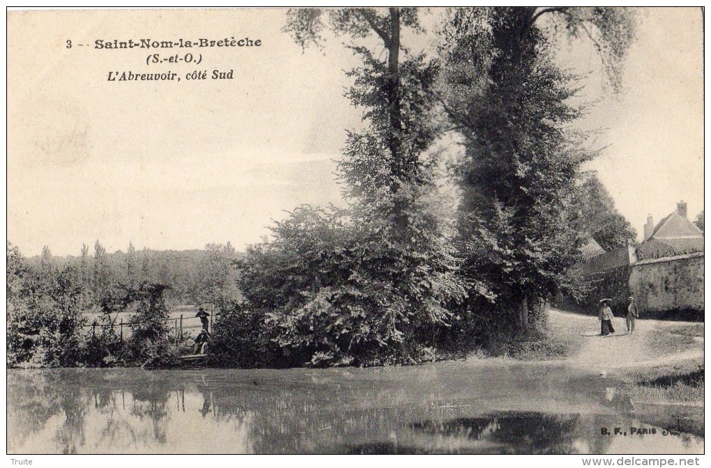 SAINT-NOM-LA-BRETECHE L'ABREUVOIR COTE SUD PECHEUR A LA LIGNE - St. Nom La Breteche