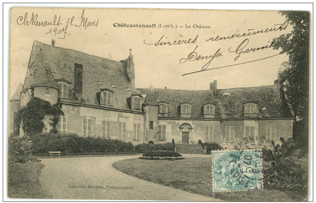 CHATEAURENAULT - Lot De 4 Cartes - Rue De La République Et Tour De Carament, Bellevue-Cottage, Le Château, Le Donjon - Autres & Non Classés