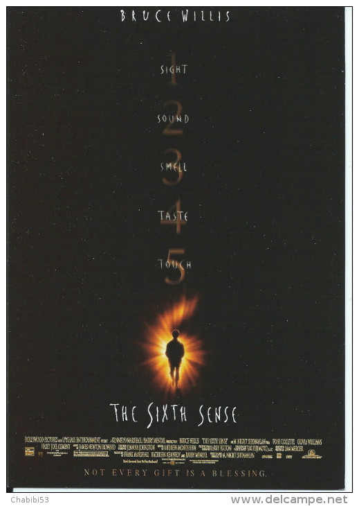 Film "THE SIXTH SENSE" Film De M. Night Shyamalan  Avec Bruce Willis - 1999 - Affiches Sur Carte