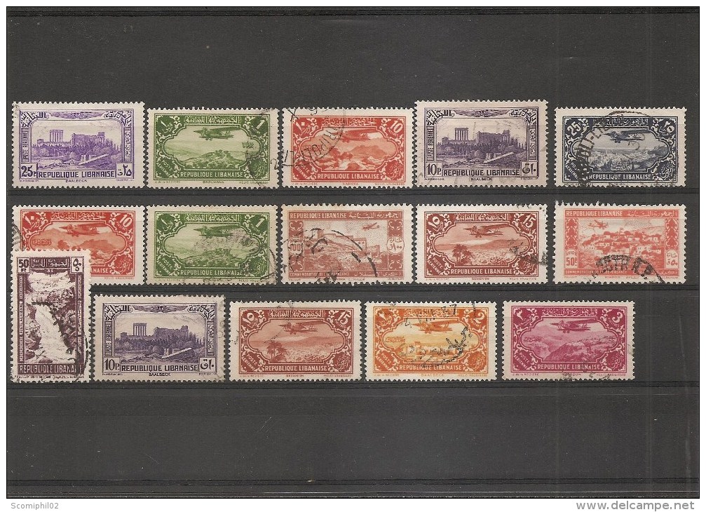 Grand Liban ( Lot De Timbres Divers De Poste Aérienne Oblitérés) - Airmail