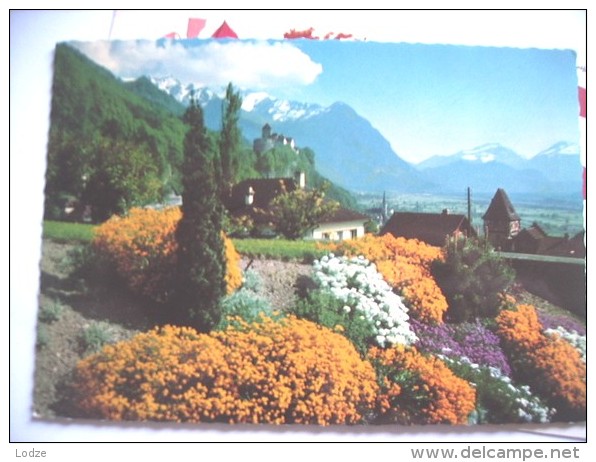 Liechtenstein Vaduz Mit Viel Blumen - Liechtenstein