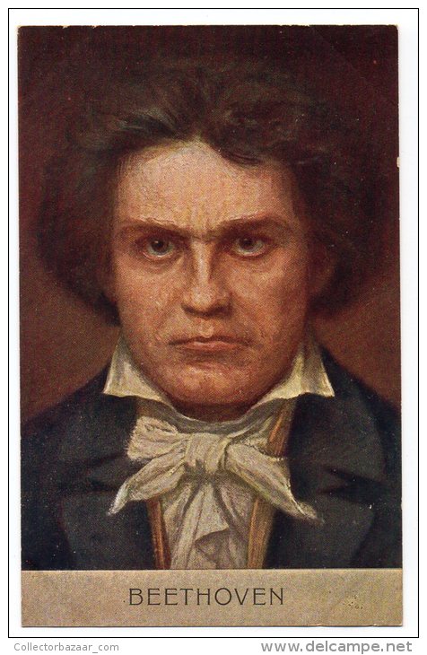 Beethoven Music Composer Carte Postale Ca1900 Vintage Original Postcard Cpa Ak (W3_3261) - Sänger Und Musikanten