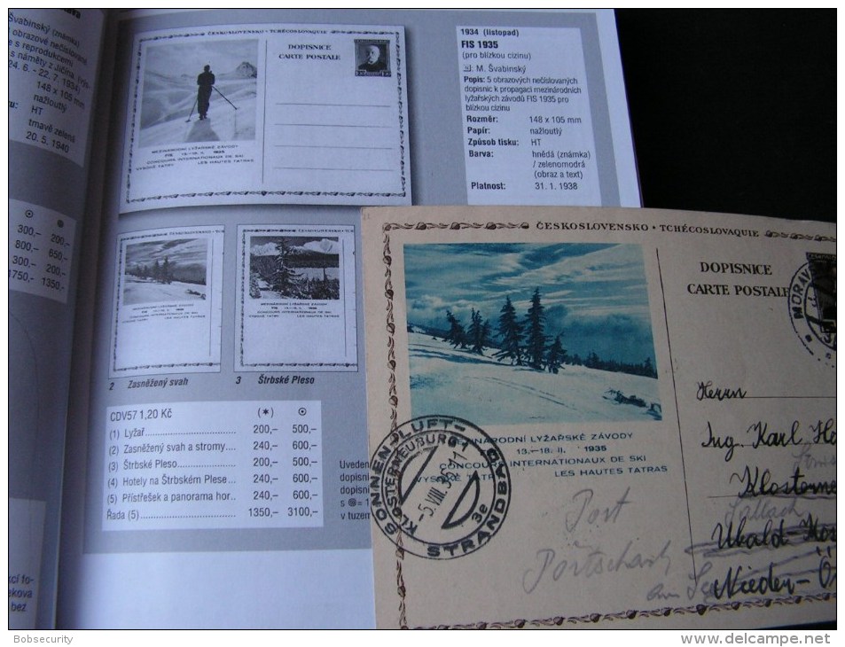 == CSR Karte 1935 Zavody  Zudruck Karte , Selten   Ski Wettbewerb FIS CDV57 2 - Cartes Postales