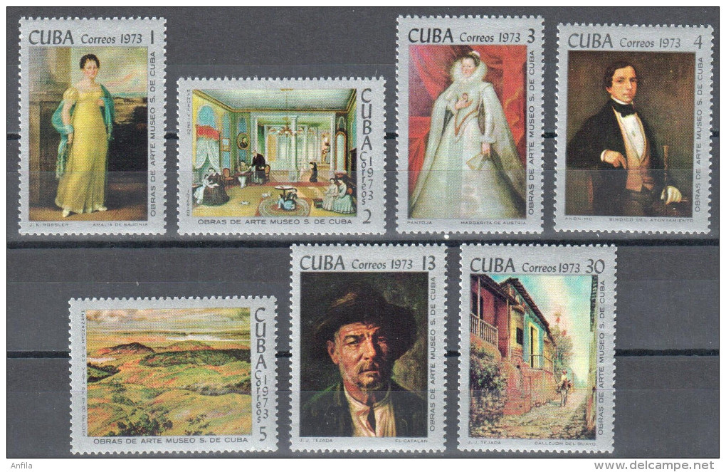 Caribbean Island 1973 -  Art. Painting Gemalde   Mi.1891-1897 MNH (**) - Unused Stamps