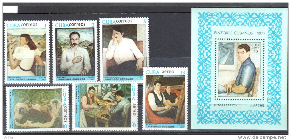 Caribbean Island 1977 - Art. Painting Gemalde Mi.2234-2239+bl.52 MNH (**) - Nuevos