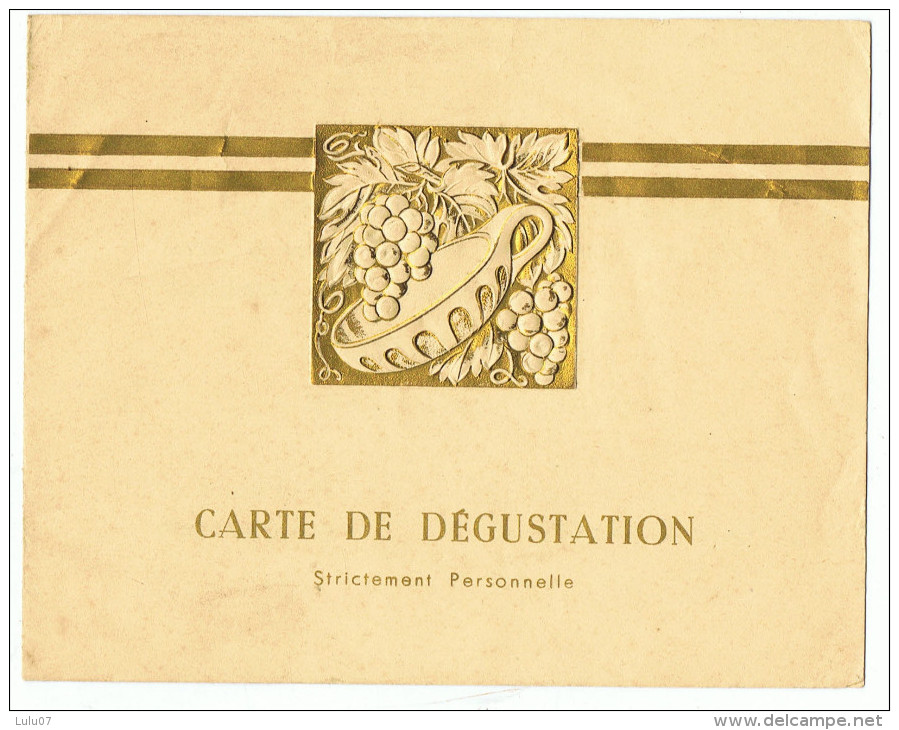 Ticket  D'entrée  10.5 Cm X 26 Cm   Dégustation  Bourgogne  1953   Louis Max - Bourgogne