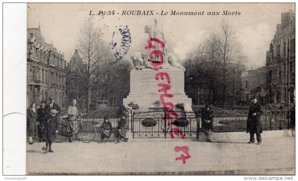 59 - ROUBAIX - LE MONUMENT AUX MORTS - Roubaix