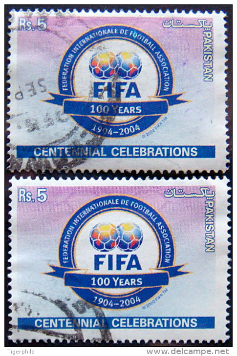 PAKISTAN 2004 Rs5 FIFA Used 2 Stamps Scott1035b CV$1.40 - Pakistan