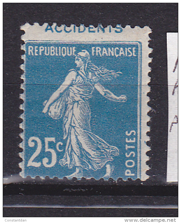 FRANCE N° 140 25C BLEU TYPE SEMEUSE CAMEE PIQUAGE A CHEVAL AVEC PUBLICITE NEUF GOMME ALTEREE - Unused Stamps