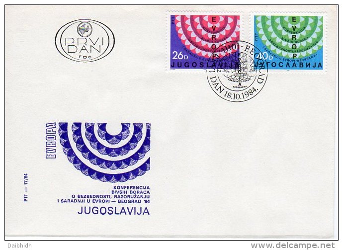 YUGOSLAVIA 1984 War Veterans' Conference FDC.  Michel 2071-72 - FDC