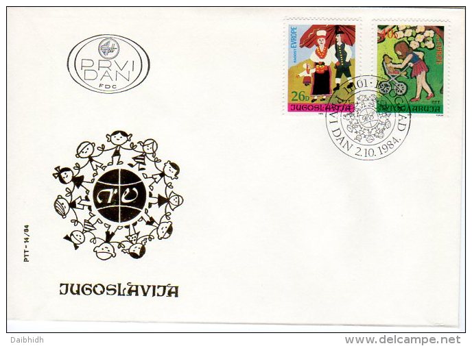 YUGOSLAVIA 1984 Joy Of Europe Children's Meeting FDC.  Michel 2066-67 - FDC