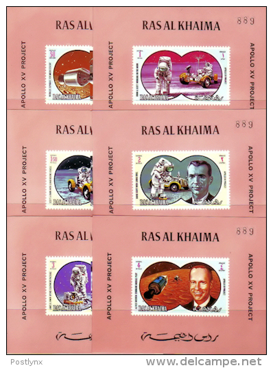 RAS AL KHAIMA 1971 Space DeLuxe:6 Numbered   [prueba Druckprobe  épreuve Prova Proeven] De Luxe - Ra's Al-Chaima