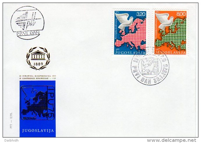 YUGOSLAVIA 1975 European Security Conference  FDC.  Michel  1585-86 - FDC