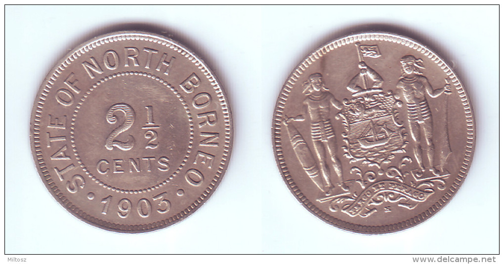 British North Borneo 2 1/2  Cents 1903 H - Maleisië