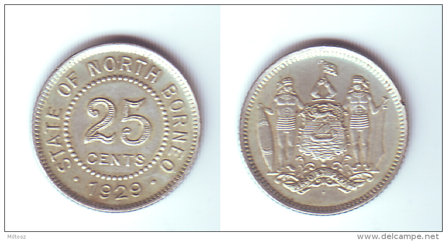 British North Borneo 25  Cents 1929 H - Maleisië