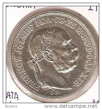 MONEDA  DE PLATA DE HUNGRIA DE 5 KORONA  DEL AÑO 1908  (COIN) SILVER - ARGENT. - Hongrie