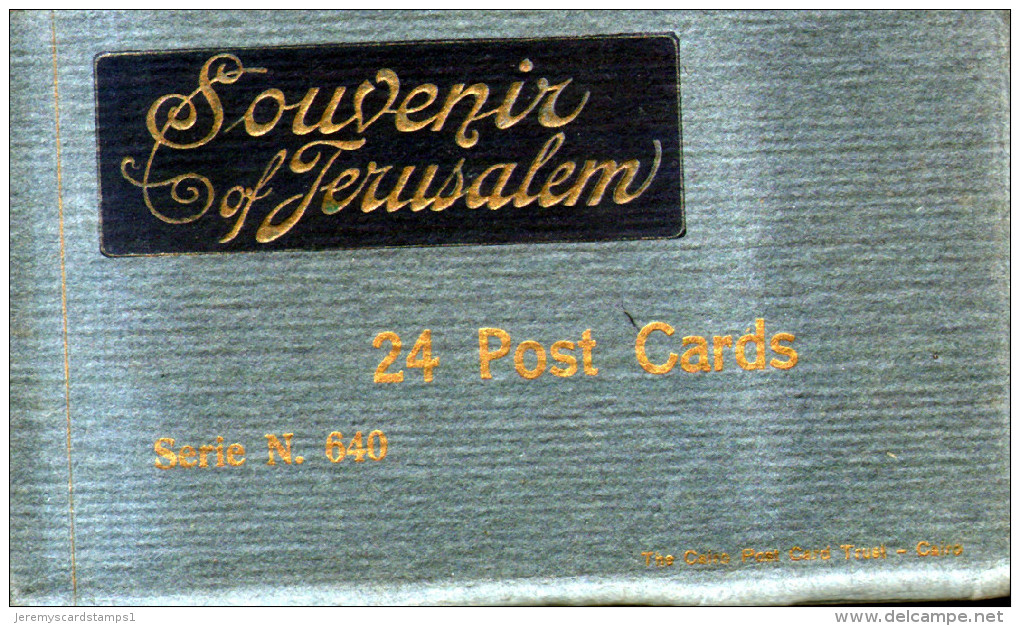 Old Postcard Book Of 24 Complete : Souvenir Of Jerusalem, Superior Range Of Scenes,wailing Wall, - Palestine
