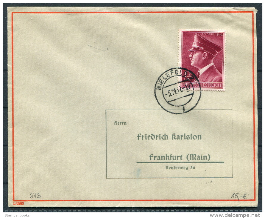 1942 D.Reich  Bielefeld Deutsche Fuhrer Brief - Briefe U. Dokumente
