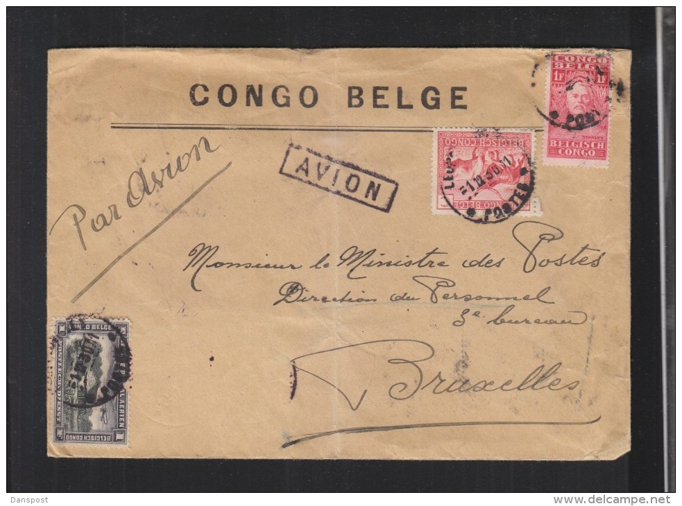 Belgisch Congo Brief 1930 Avion - Covers & Documents