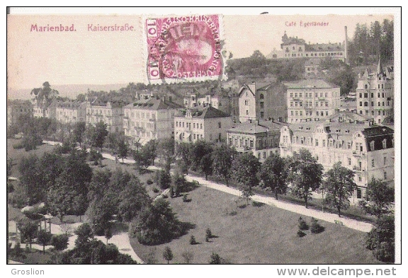 MARIENBAD (MARIANSKE LAZNE TCHEQUIE) 1088  KAISERSTRASSE  CAFE EGERLANDER    1911 - Tchéquie