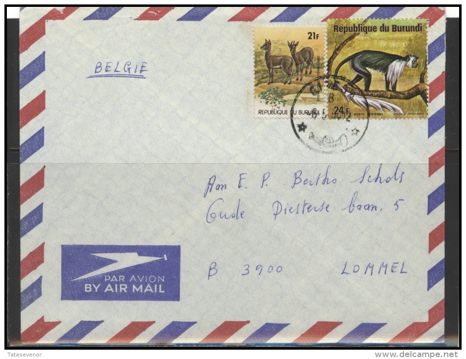 BURUNDI  Brief Postal History Envelope Air Mail BI 002 Fauna Animals - Autres & Non Classés