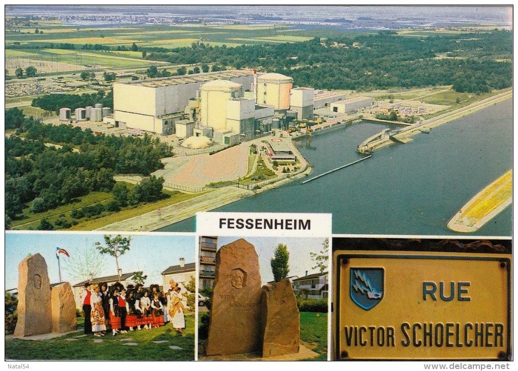 68 - Fessenheim : Multivues - CPM écrite - Fessenheim