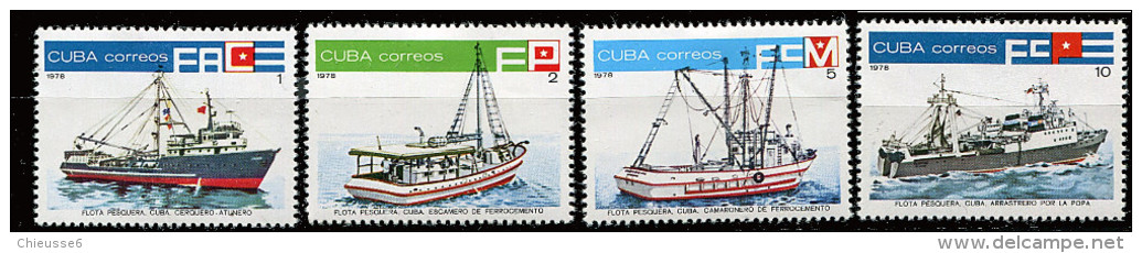 Cuba * N° 2073 à 2076 - Flotte De La Pêche Cubaine - Neufs