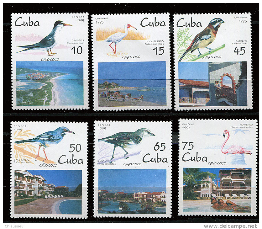 Cuba ** N° 3489 à 3494 - Oiseaux Et Paysages De Cayo Coco - Ongebruikt