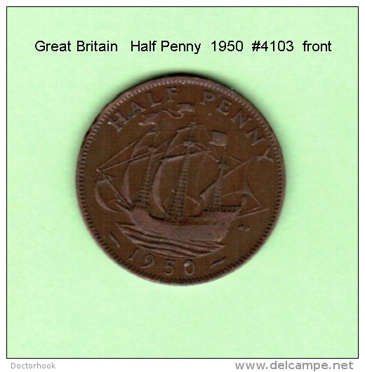 GREAT BRITAIN    1/2  PENNY  1950  (KM # 868) - C. 1/2 Penny