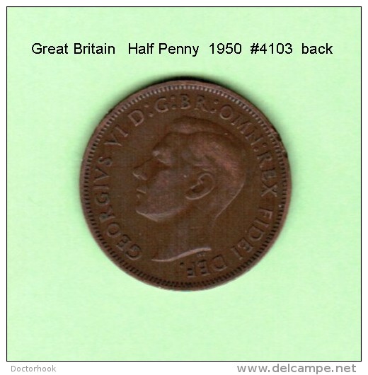 GREAT BRITAIN    1/2  PENNY  1950  (KM # 868) - C. 1/2 Penny