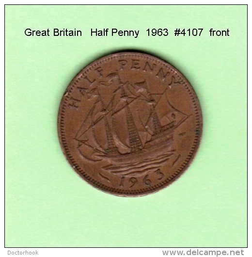 GREAT BRITAIN    1/2  PENNY  1963  (KM # 896) - C. 1/2 Penny