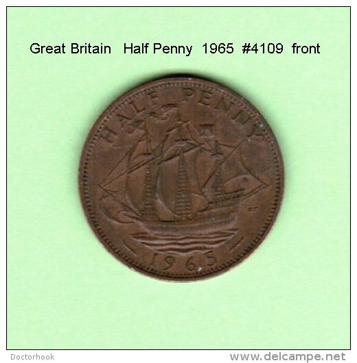 GREAT BRITAIN    1/2  PENNY  1965  (KM # 896) - C. 1/2 Penny