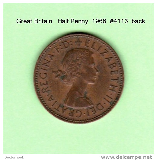 GREAT BRITAIN    1/2  PENNY  1966  (KM # 896) - C. 1/2 Penny