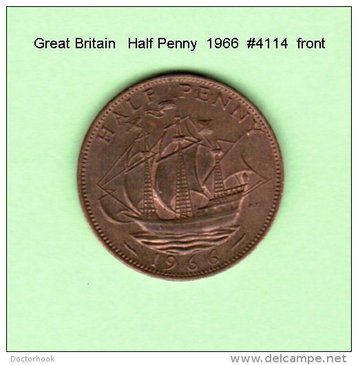 GREAT BRITAIN    1/2  PENNY  1966  (KM # 896) - C. 1/2 Penny