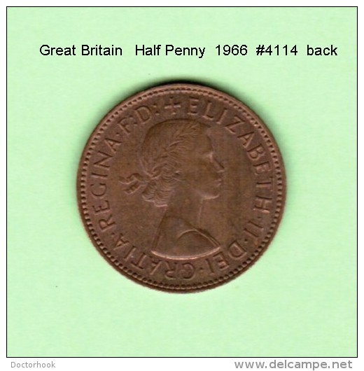 GREAT BRITAIN    1/2  PENNY  1966  (KM # 896) - C. 1/2 Penny