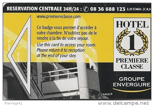 CLE D HOTEL-FRANCE-HOREL-PREMIERE CLASSE--TBE-LUXE- - Tarjetas-llave De Hotel