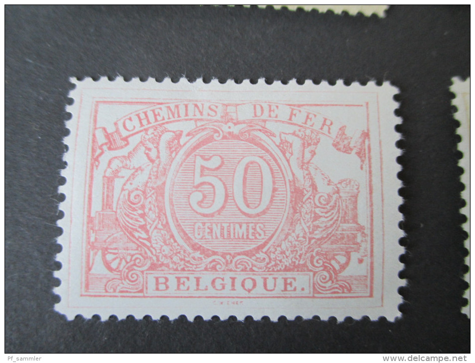Belgien Eisenbahnpaketmarken 1882 / 1894 Nr. 7-14 OHNE Nr. 9 und 13!!! ungebraucht / mit Falz!! 425€ Katalogwert
