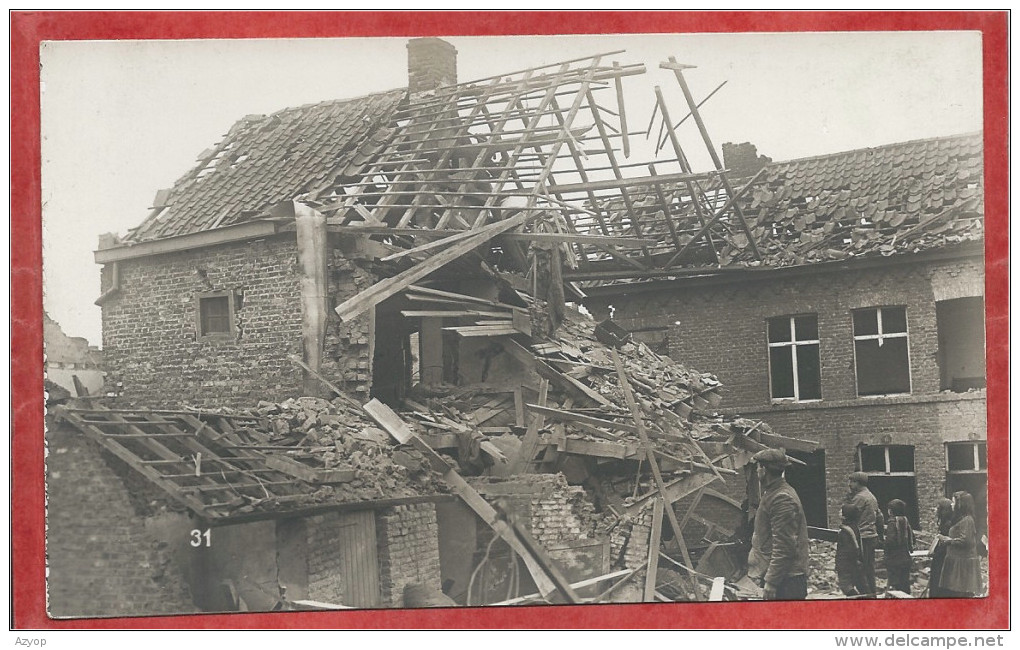 WERVICQ - WERVIK - Carte Photo Militaire Allemande - Foto - Maison Détruite - Guerre 14/18 - Wervik