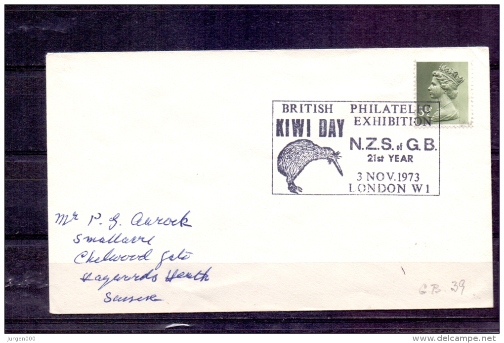 Great Britain - Kiwi Day -  N.Z.S. Of G.B. 21st Year - 3/11/1973 (RM4237) - Kiwis