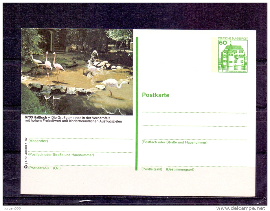 Deutsche Bundespost - Postkarte - Hassloch (RM4270) - Flamants