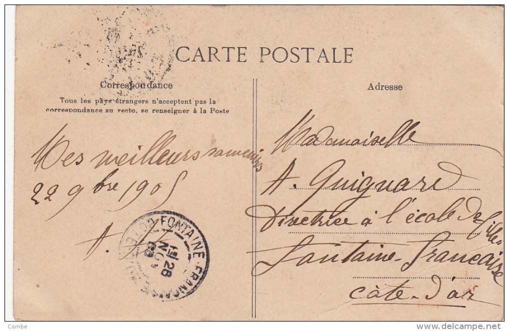 1905, MARSEILLE LIGNE D'ALGER,  CP ALGERIE LES MARCHES DU SUD/1952 - Poste Maritime